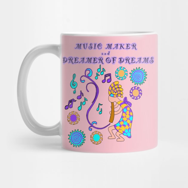 Kokopelli, girl, music maker, dreams, pastels by cfmacomber